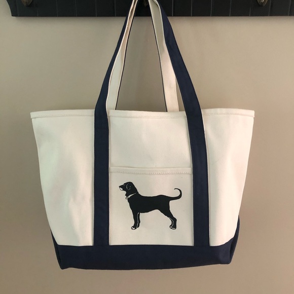 black dog tote